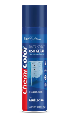 Chemicolor - Spray de Uso Geral - 400ml - Azul Escuro Brilhante